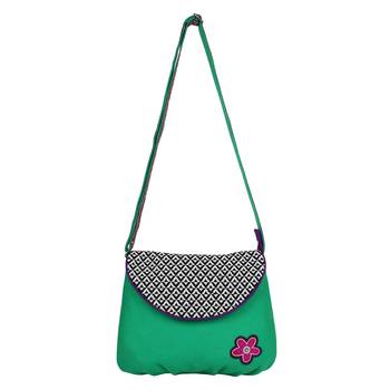 Geomet Green Canvas Sling Bag 4