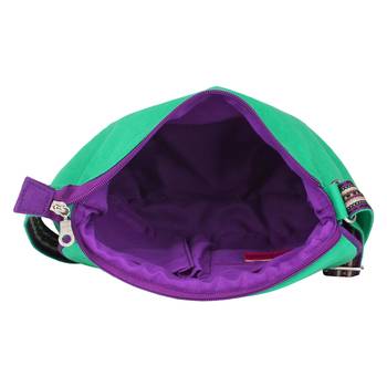 Geomet Green Canvas Sling Bag 6