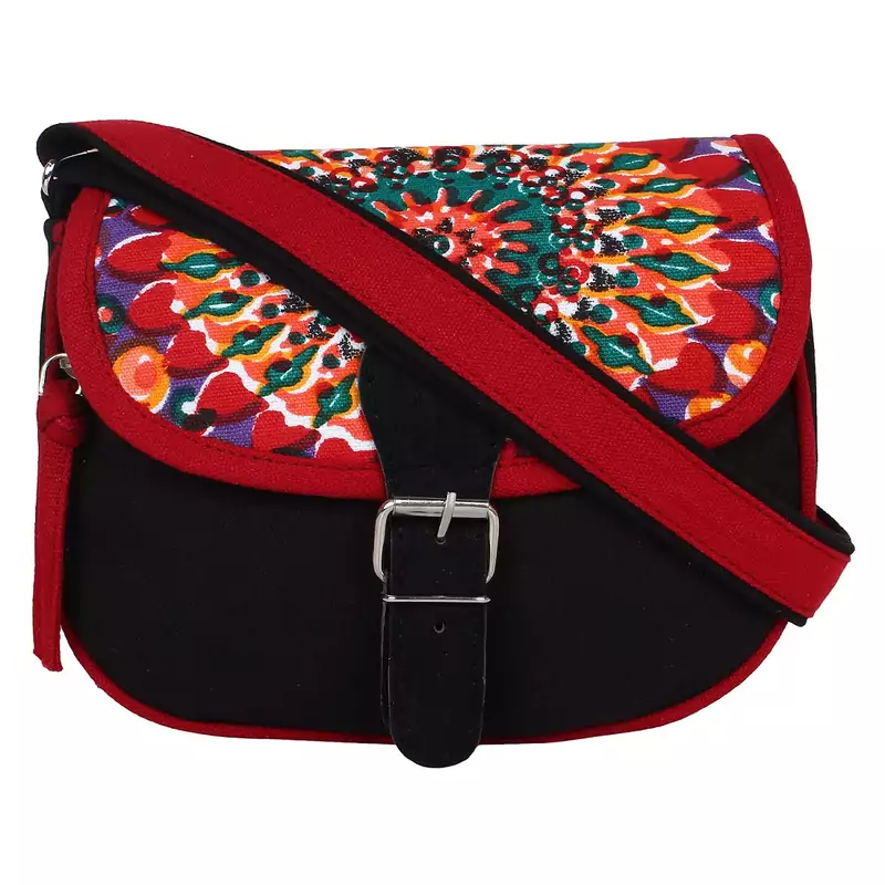 Typic Black Canvas Sling Bag
