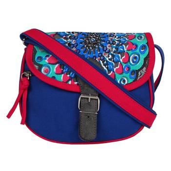 Typic Blue Canvas Sling Bag 1