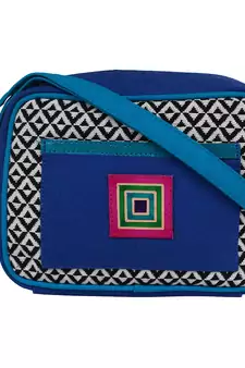 Minikins Blue Jacquard Sling Bag