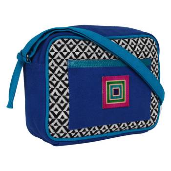 Minikins Blue Jacquard Sling Bag 2