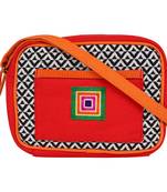 Minikins Orange Jacquard Sling Bag