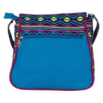 Neon Blue Canvas Sling Bag 3