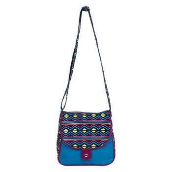 Neon Blue Canvas Sling Bag 4