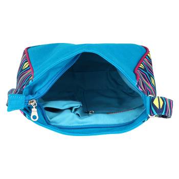 Neon Blue Canvas Sling Bag 5