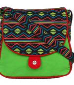 Neon Green Canvas Sling Bag