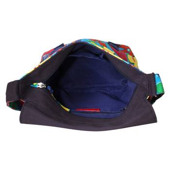 Florid Blue Canvas Sling Bag 5