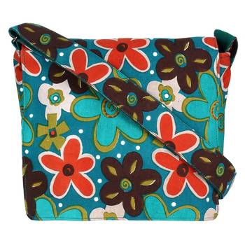 Florid Green Canvas Sling Bag 1