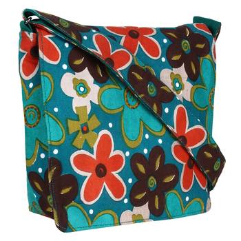 Florid Green Canvas Sling Bag 2