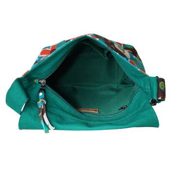 Florid Green Canvas Sling Bag 5