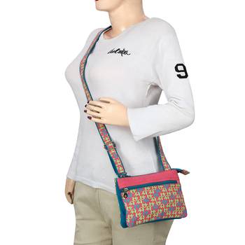 Minikins Pink Canvas Sling Bag 6