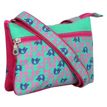 Minikins Green Canvas Sling Bag 2