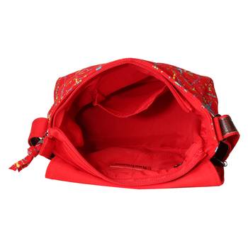 Neon Red Canvas Sling Bag 5