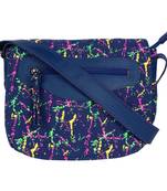 Neon Blue Canvas Sling Bag