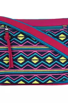 Geomet Blue Canvas Sling Bag