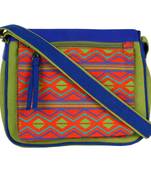 Geomet Green Canvas Sling Bag