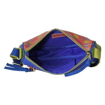 Geomet Green Canvas Sling Bag 5