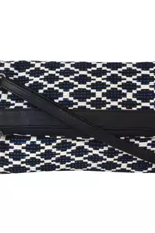 Nava Blue Jacquard Sling Bag