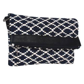 Nava Blue Jacquard Sling Bag 2