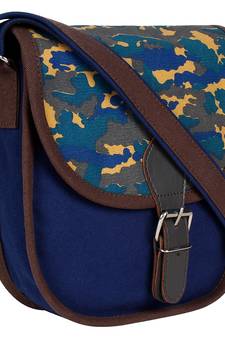 Redherring Blue Canvas Sling Bag