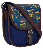 Redherring Blue Canvas Sling Bag
