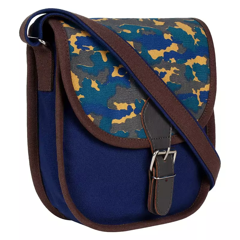 Redherring Blue Canvas Sling Bag