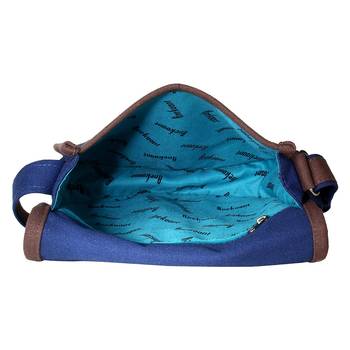 Redherring Blue Canvas Sling Bag 4