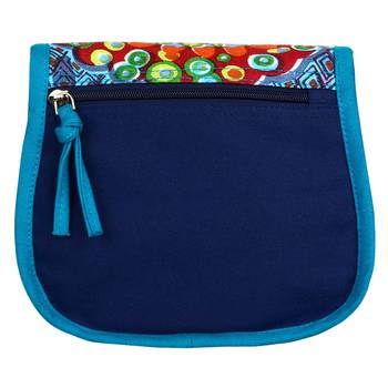 Florid Blue Canvas Sling Bag 3