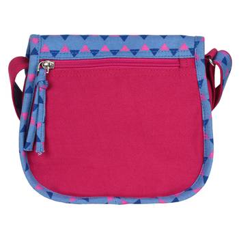 Geomet Pink Canvas Sling Bag 3