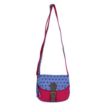 Geomet Pink Canvas Sling Bag 4