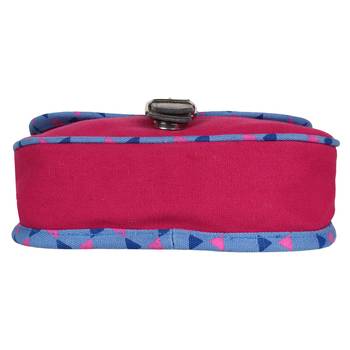Geomet Pink Canvas Sling Bag 5