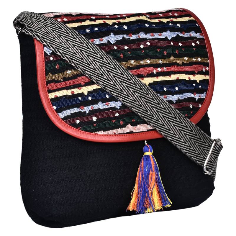 Typic Black Canvas Sling Bag