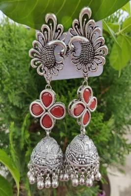 Red jhumkas 1