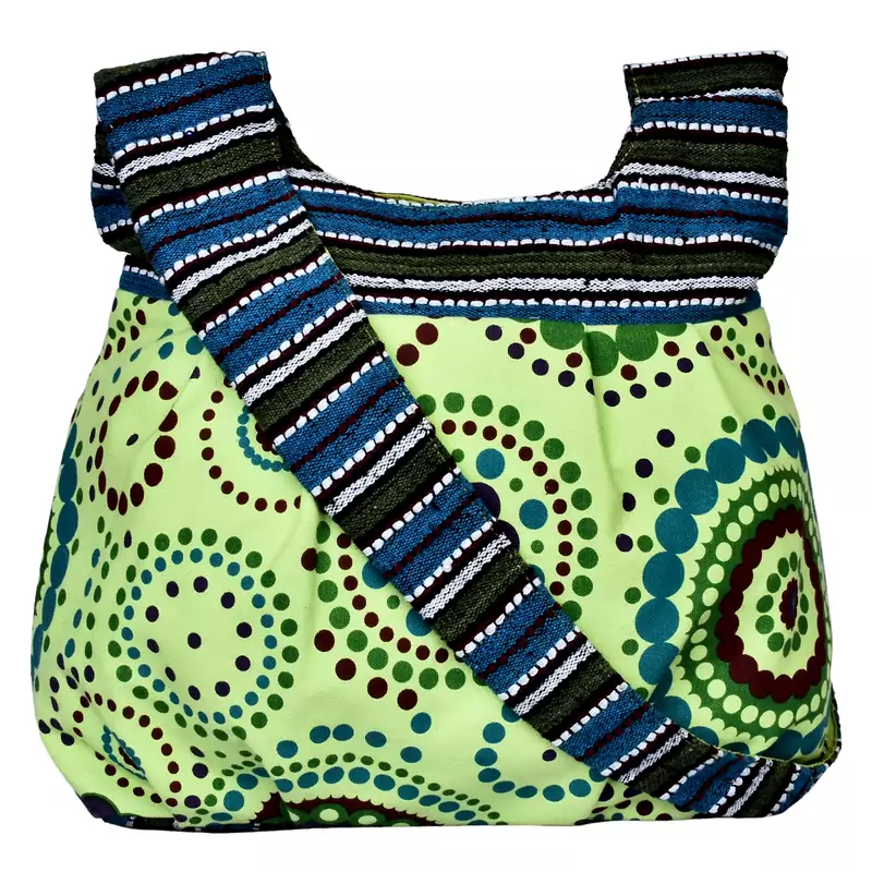 Orb Green Canvas Hobo Bag