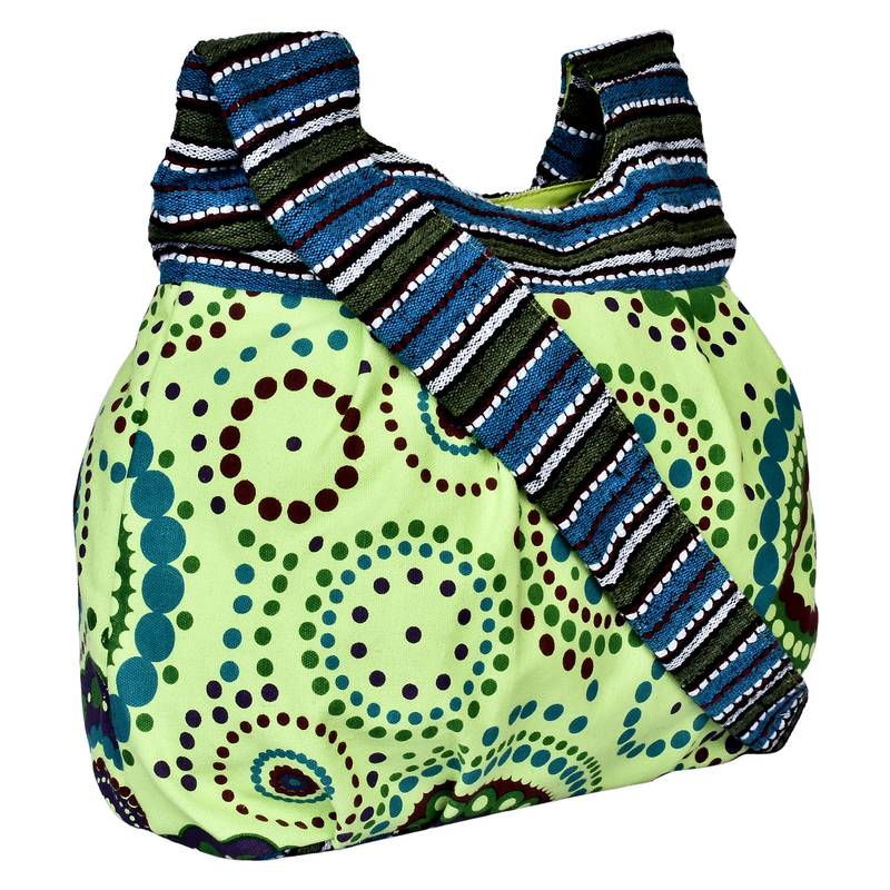 Orb Green Canvas Hobo Bag