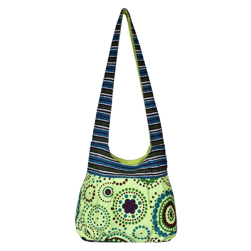 Orb Green Canvas Hobo Bag