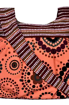 Orb Orange Canvas Hobo Bag