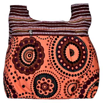 Orb Orange Canvas Hobo Bag 3