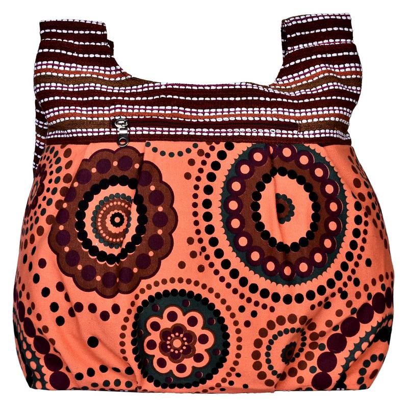 Orb Orange Canvas Hobo Bag