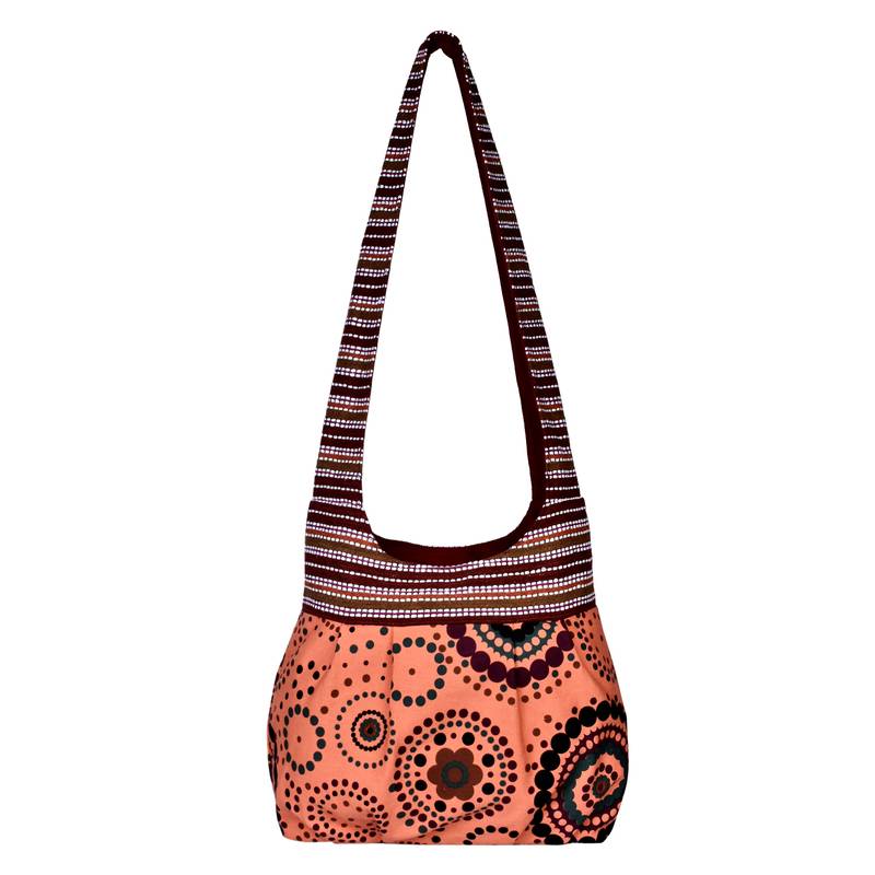 Orb Orange Canvas Hobo Bag