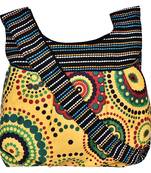 Orb Yellow Canvas Hobo Bag