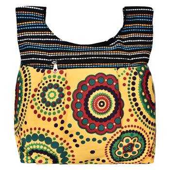 Orb Yellow Canvas Hobo Bag 3