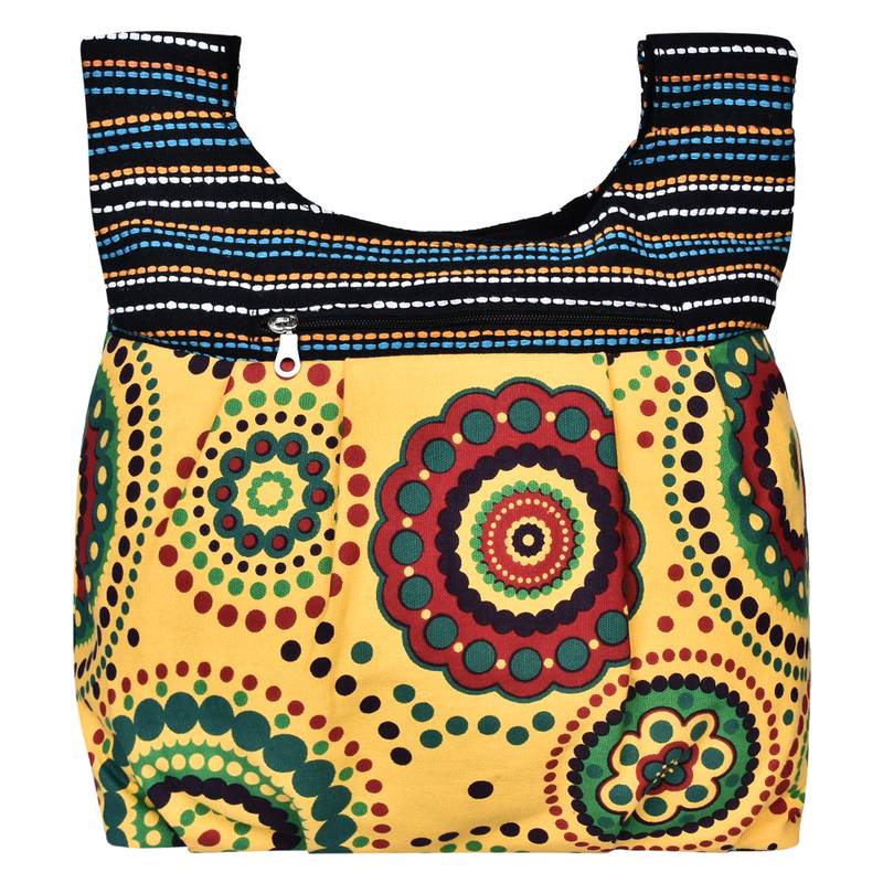 Orb Yellow Canvas Hobo Bag