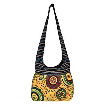 Orb Yellow Canvas Hobo Bag 4