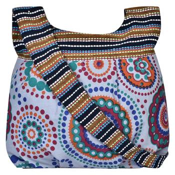 Orb Grey Canvas Hobo Bag 1