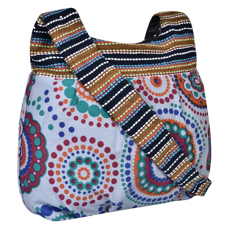 Orb Grey Canvas Hobo Bag