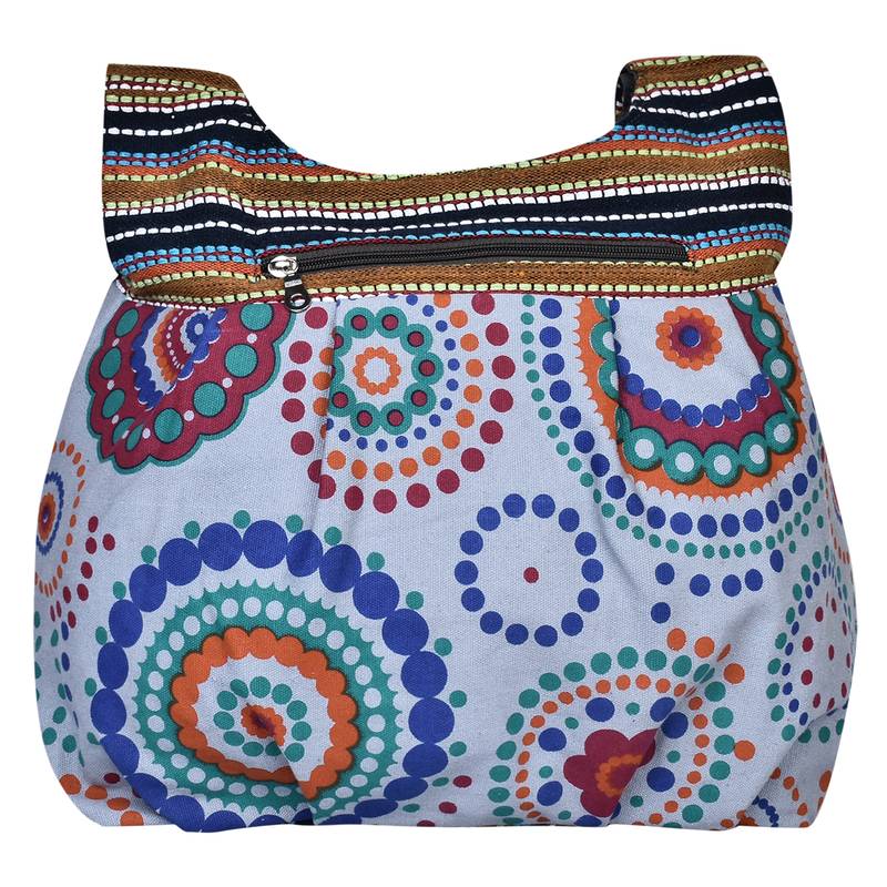 Orb Grey Canvas Hobo Bag