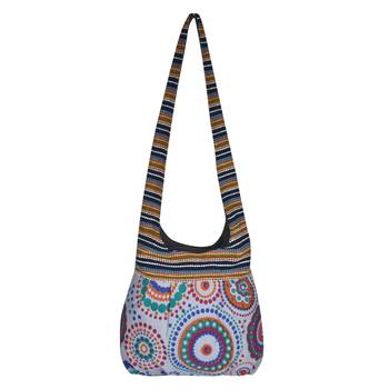 Orb Grey Canvas Hobo Bag 4