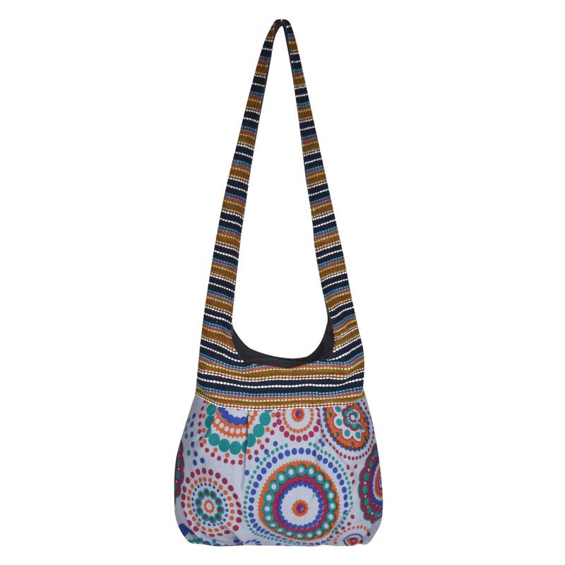 Orb Grey Canvas Hobo Bag
